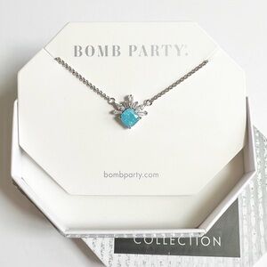 Bomb Party Necklace - “The Sterling Club” RBP4591 (Blue Topaz Ice Crystal)